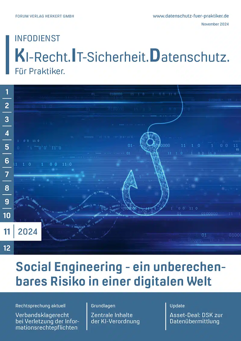 Ausgabe November 2024 Social Engineering – ein unberechenbares Risiko in einer digitalen Welt